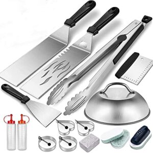 Griddle Accessories Kit Spatula for Blackstone: Flat Top Grill Accessories Set with Melting Dome for Camp Chef - Professional Grill Spatula Tools for Men Women Outdoor BBQ Teppanyaki Camping