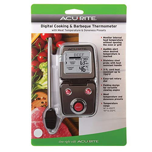 AcuRite 00277 Digital Cook Thermometer,Black