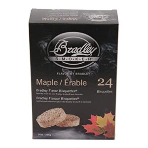bradley smoker btmp24 btmp24-flavor bisquettes-maple 24pk, 24-pack, multi