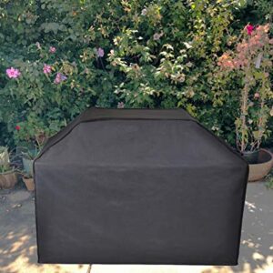 101mart 65 Inch BBQ Gas Grill Cover - Heavy Duty, Rip-Proof, Weather Resistant and Fade Protection - Features Wide Air Vents, Durable Handles & Tightening Drawstring for Secure Fit (Black)