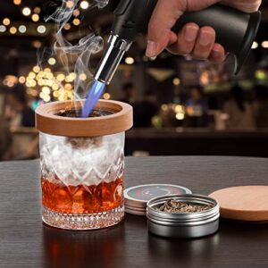 Cocktail Smoker Kit: Drink Smoker Infuser Kit with Cleaning Brush, Filter, Cherry, Oak, Apple, and Pecan Wood Chips, Old Fashioned Smoker Kit for Cocktail, Whiskey, Wine, Gift for Whiskey Smoker Lover