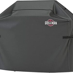 Grillman Premium BBQ Grill Cover. Rip-Proof & Waterproof (58" L x 24" W x 48" H, Black) Top Heavy Duty Large Grill Cover for Weber Spirit, Genesis, Charbroil, etc. Barbecue Cover and Gas Grill Covers