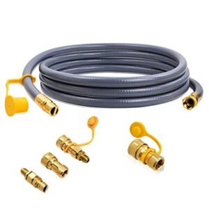 12FT Natural Gas Conversion Kit，52066 Gas Conversion Kit，65,000 BTU Natural Gas Hose and Regulator Compatible with Grill Kitchen Auxiliary Gas Grill