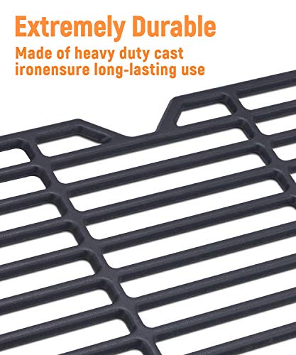 SHINESTAR 16 7/8 Inch Grill Grates Replacement for Thermos, Charbroil 463436215, 463432215, 461442114, 463420508, 463436214, Master Chef, Backyard Gas Grill Parts, Heavy Duty Cast-Iron, 3-Pack