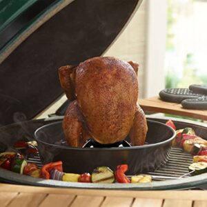 KAMaster Black Ceramic Chicken Holder for Grill,Beer Can Chicken Throne for Smokers Big Green Egg Parts Non-Stick Steamer Chicken Roaster Rack Vertical Chicken Stand for Kamado BBQ Accessories