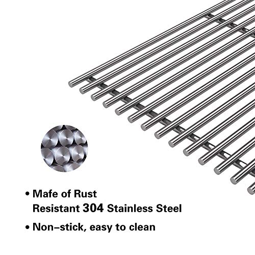 Votenli S6602E (5-Pack) 17 3/8 inch Stainless Steel Cooking Grid Grates Replacement for Broil-Mate, Huntington and Broil King Baron 540,590 590-S,9235-24 9235-27 9235-84 9235-87 9635-84 9635-87
