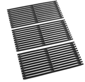 safbbcue 17 in cooking grates replacement parts for charbroil tru infrared grill 463242715, 463242716, 463276016, 466242715, 466242815, lowes 606682, 639322 gas grill, cast iron cooking grids, 3 pack