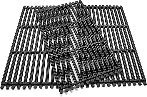 SafBbcue 17 in Cooking Grates Replacement Parts for Charbroil Tru Infrared Grill 463242715, 463242716, 463276016, 466242715, 466242815, Lowes 606682, 639322 Gas Grill, Cast Iron Cooking Grids, 3 Pack