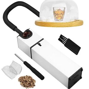 handheld cocktail smoker-includs wood chips-smoke infuser for meat, food，drink,cheese, bbq handheld indoor portable smoking，foodie accessories gift.
