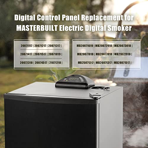 Replacement for Masterbuilt Digital Control Panel, Digital Electric Smoker Parts Replacement for Masterbuilt 20071117/ 21071218/ MB20071317 and More Replace 9907160014