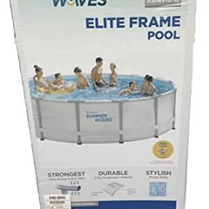 SUMMER WAVES 14ft Elite Frame Pool with Filter Pump, Cover, and Ladder