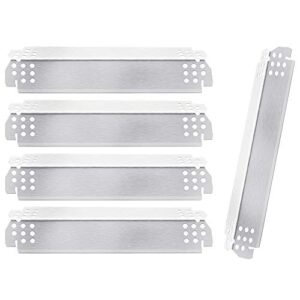 rejekar 14.6 inches heat plates for home depot nexgrill 5 burner 720-0888, 720-0888n gas grill, stainless steel grill heat shield tent, flame tamer, burner cover, flavor bar replacement parts, 5 pack