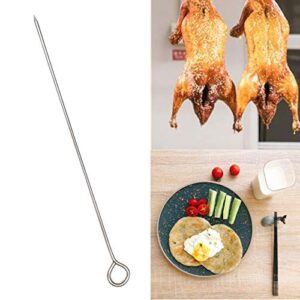 alele 50 pcs 6 inches poultry lacers, stainless steel skewers for trussing turkey and poultry