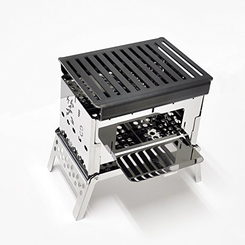 Sho's SHO-0004-10-25, B-6 Kun, Compact Hibachi Grill, 3 Piece Set