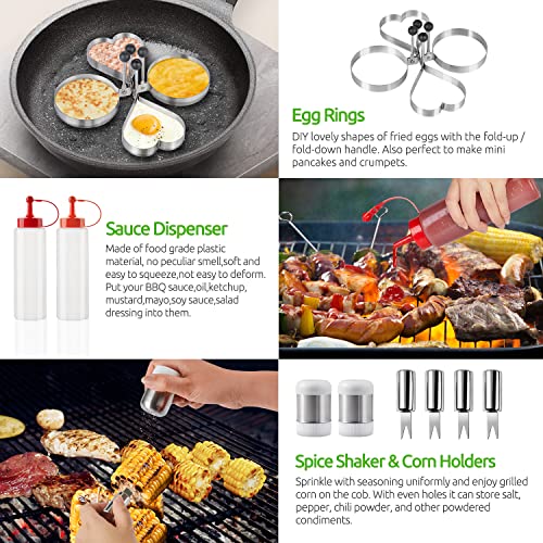 Griddle Accessories Kit, 38PCS Flat Top Grilling Tools Set for Blackstone and Camp Chef,Stainless Steel Grill BBQ Spatula Kit Cooking Utensils Set with Carry Bag for Men Women Outdoor Barbecue Camping