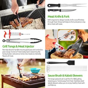 Griddle Accessories Kit, 38PCS Flat Top Grilling Tools Set for Blackstone and Camp Chef,Stainless Steel Grill BBQ Spatula Kit Cooking Utensils Set with Carry Bag for Men Women Outdoor Barbecue Camping