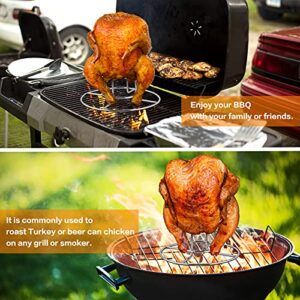 HaSteeL Beer Can Chicken Holder 2 Pack, Stainless Steel Chicken Rack for Grill Smoker Oven BBQ, Vertical Beer Butt Chicken Stand for Tender Roaster Chicken & Turkey, Sturdy & Dishwasher Safe