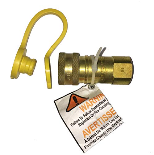 Fairview Gas Grill RV Heater Natural or Propane Gas 3/8" Quick Release Disconnect Fitting All Brass