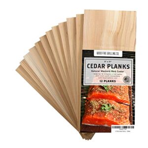 12 pack cedar planks for grilling salmon and more – sourced and made in the usa