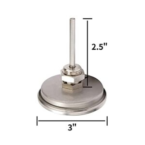 MEASUREMAN 3 Inch Barbecue Thermometer, BBQ Smoker, Grill Thermometer