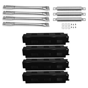 sunshineey replacement parts kit for charbroil 463441312, 463441513, 463440109 gas grill(stainless steel burners, carryover tubes,porcelain steel heat plates)