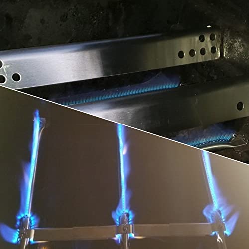 Uniflasy Porcelain-Enameled Cooking Grid Grates and Heat Plate Burner fits CharBroil Performance Tru Infrared 3 Burner 463370719 463371116 463280019 463371716 463633316