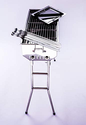 Stainless Steel Charcoal Grill Kebab BBQ Portable Mangal