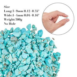 AHANDMAKER Natural Turquoise Chip Beads, 2/3 Pound Polished Tumbled Gemstone Chips Undrilled Crystals for Decoration