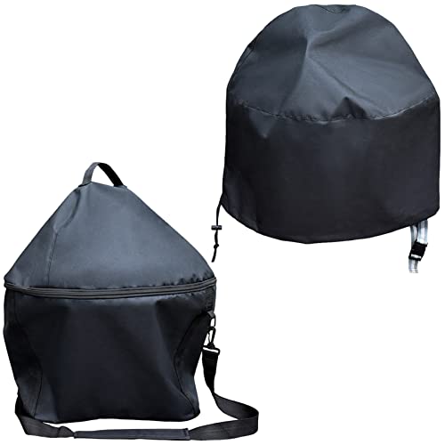 Portable Grill Carry Bag and Grill Cover for Weber Smokey Joe 14-Inch Portable Grill, Grill Cover Compatible with Smokey Joe Premium 14-Inch Grill