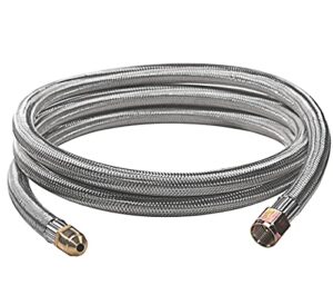 dozyant 6 feet propane hose extension with 3/8 inch female flare fitting x 3/8inch male flare, stainless braided propane gas line pipe for rv, bbq grill, propane tank, heater and more