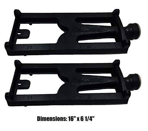 Wondjiont 2pack Cast Iron Grill Burners, Replacement for Select DCS 27, 27 Series and Lynx Gas Grill Models (16" x 6 1/4)