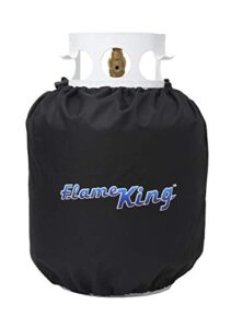 flame king ptc-01 propane tank cover for 20-lb cylinders-for outdoor and indoor use, black
