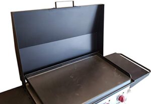 backyard life gear hinged cover lid for camp chef ftg600 flat top griddle – black