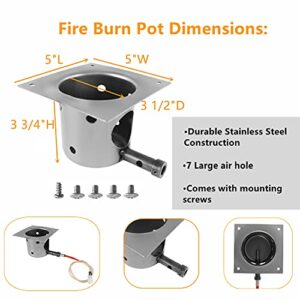 BBQ-PLUS Auger Motor, Grill Induction Fan, Fire Burn Pot and Hot Rod Ignitor Kit Replacement for Pit Boss and Traeger Wood Pellet Grill with Screws and Fuse