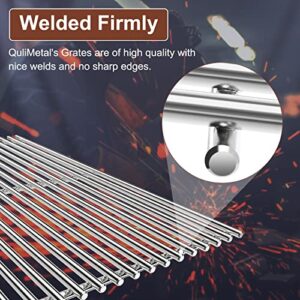 QuliMetal 19.5" Cooking Grates for Weber Genesis 300 Series, Genesis E310 E320 E330 S310 S320 S330, Replacement Parts for Weber 7528/7524, 304 Stainless Steel