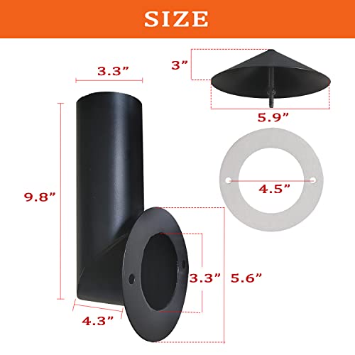 Grill Smoke Stack, Replacement for Pit Boss/ Traeger/ Camp Chef and Other Pellet Grills Smokestack Chimney