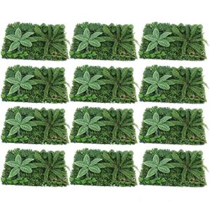 Artificial Hedges Panels, Greenery Wall Backdrop Topiary Hedge Plant Panels, 12PCS 23.62" x 15.75" x 1.57" Boxwood Ivy Privacy Fence Screening, UV Protected Faux Greenery Mats (Spring Mix Style#B)