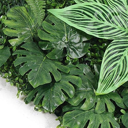 Artificial Hedges Panels, Greenery Wall Backdrop Topiary Hedge Plant Panels, 12PCS 23.62" x 15.75" x 1.57" Boxwood Ivy Privacy Fence Screening, UV Protected Faux Greenery Mats (Spring Mix Style#B)