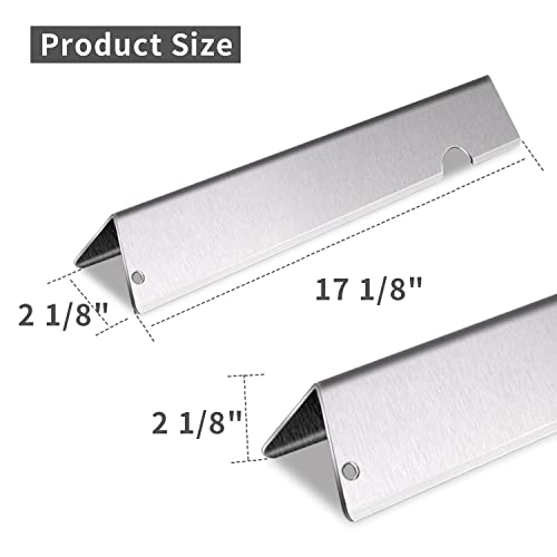 BTCDR 7 Pack Flavorizer Bars, Spirit Grill Replacement Parts for Weber 66033 66796 66041 66686 Weber Genesis II Series, E/ES410, LX E/ES-440, LX 400, 4 Pack Heat Deflectors, Stainless Steel