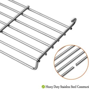 66044 Grill Warming Rack for Weber Genesis II 300 Series, Genesis II E-310 II E-315 II E-330 II E-335 II S-310 II S-335 Series Gas Grill, Stainless Steel Grill Grate