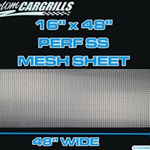 CCG 16"x48" Perforated SS Grill Mesh Sheet - Silver