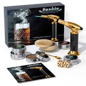 cocktail-smoker,cocktail-smoker-kit,four kinds of wood smoked chips for whisky,cocktail and bourbon-old fashioned smoker kit,gift for father,husband and boyfriend (no butane)