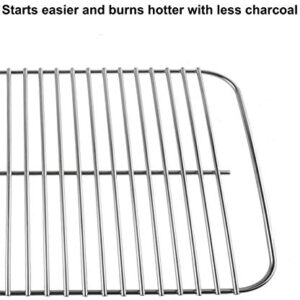 EasiBBQ 80631 Stainless Steel Grill Grate for Weber Go-Anywhere Charcoal and Gas Grill, Replaces 70211, 3634, 67195, 16" x 10"