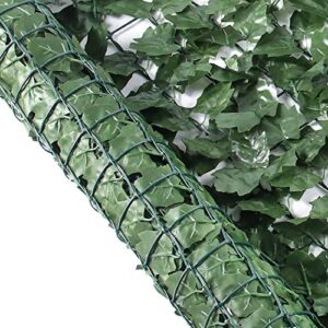 artificial ivy privacy fence screen, faux ivy leaves hedge fence and vine,heavy duty fencing mesh shade net coverfor wall home outdoor decor, garden, yard decoration (green) (118′, 59′)