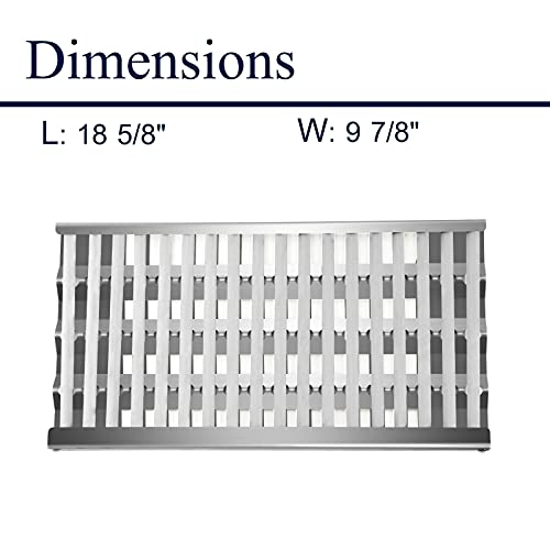 Grill Replacement Parts, Stainless Steel Heat Plate Shield Deflector, DCS Radiant Tray Ceramic Rod Complete Burner Cover for Select BGB48-BQAR、BGA48-BQRN、DCS36E-BQARN、BG27-BQL、BGB36-BQAR、DCS48DS-BQRN