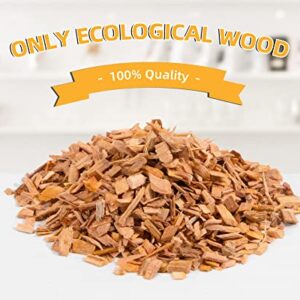 Natural Wood Chips for Smoker and Smoking Gun-Set of 8 Variety Pack-Hickory, Oak, Cherry, Apple, Peach, Beech, Walnut, Pear-3.5 OZ Each Great for Smoking Beef Chicken Fish Cocktail Whiskey & Drinks