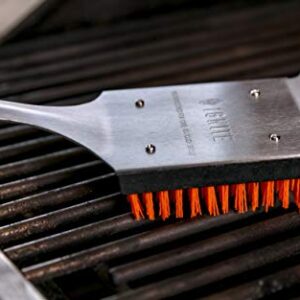 Ignite Stainless Steel Cool Grill Brush | Durable & Effective with Safe Nylon Grill Bristles | No Risk of Broken Wire bristles | Safe for Porcelain, Ceramic, Steel, & Iron Grates | Best Grill Cleaner
