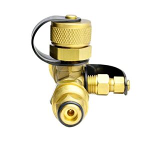 Stanbroil Propane Brass Tee with 4 Port Adapter for Motorhomes Tank RV Camping-Solid Brass