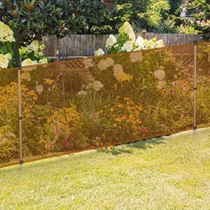 e&k outdoor fence screen for veggie garden backyard chicken yard mesh net safety fence barrier for dogs rabbits puppy balcony deck patio porch 3’h x 129’l orange