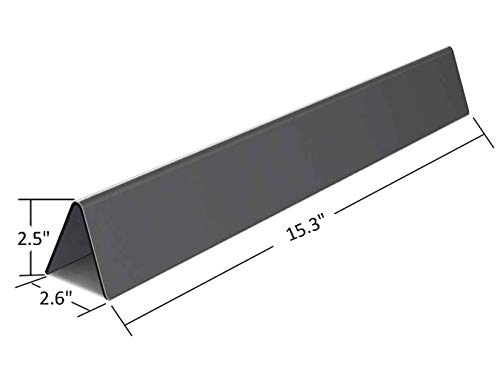 BBQ funland PH7636 15.3" Porcelain-Enameled Flavorizer Bars for Weber Spirit 300 Series S-310, E/S-320, E/S-330 Grill Parts with Front-Controls, 5-Pcs Flavor Bar Replacements (15.3” x 2.6” x 2.5”)